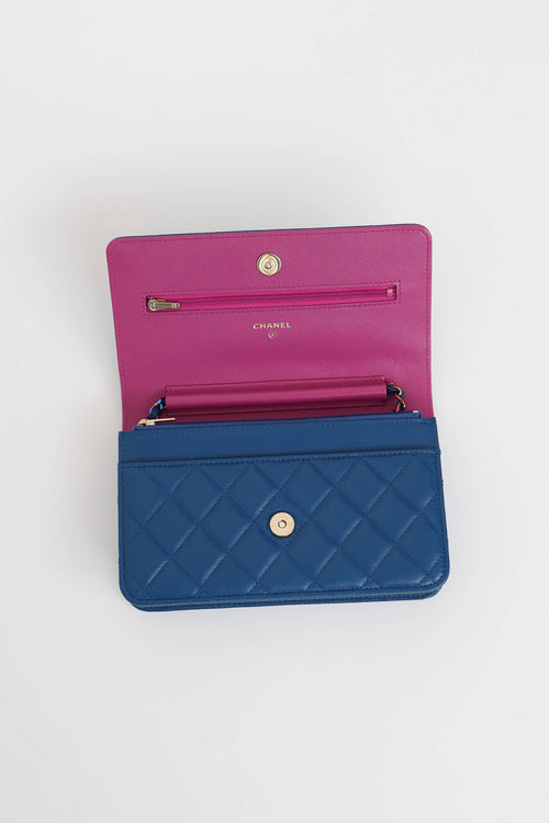 Chanel 2020-2021 Rainbow Quilted Wallet On Chain