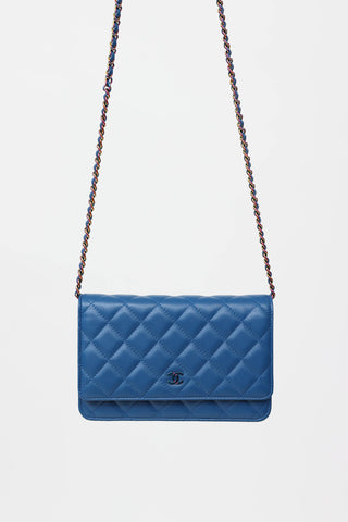 Chanel 2020-2021 Rainbow Quilted Wallet On Chain