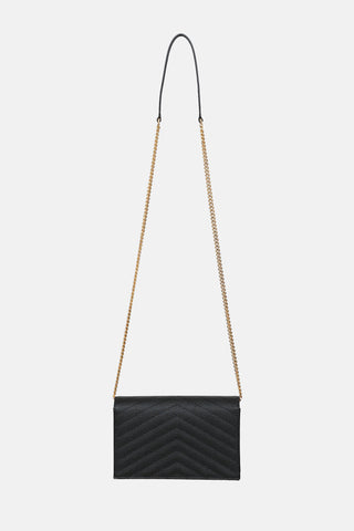 Saint Laurent Chevron Cassandre Wallet On Chain