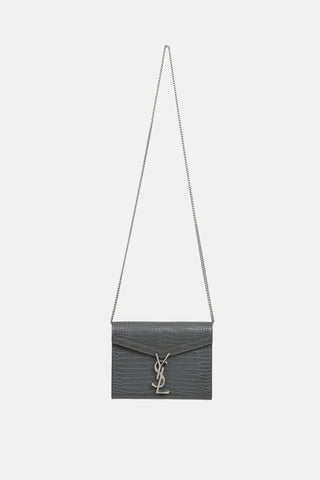 Saint Laurent Embossed Cassandre Clutch