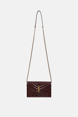 Saint Laurent Patent Cassandre Wallet On Chain Bag