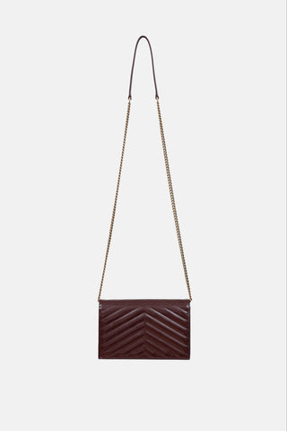 Saint Laurent Patent Cassandre Wallet On Chain Bag