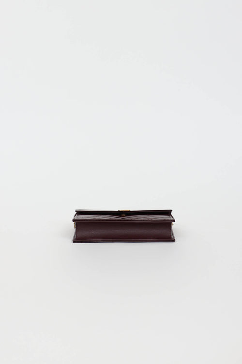 Saint Laurent Patent Cassandre Wallet On Chain Bag