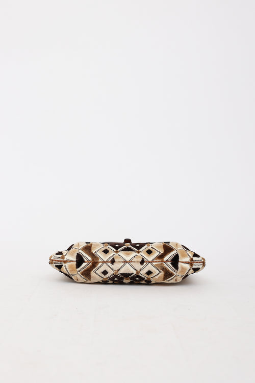Bottega Veneta Embroidered Velvet  Shoulder Bag