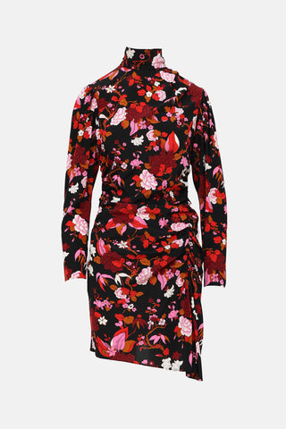 A.L.C. Floral Ruched Dress