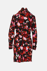 A.L.C. Silk Floral Ruched Dress