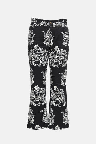 La DoubleJ Printed Straight Leg Jeans