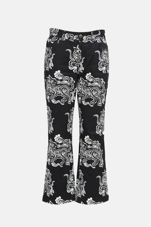 La DoubleJ Printed Straight Leg Jeans