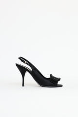 Prada Satin Peep Toe Heel