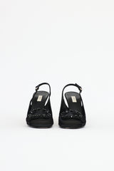 Prada Satin Peep Toe Heel
