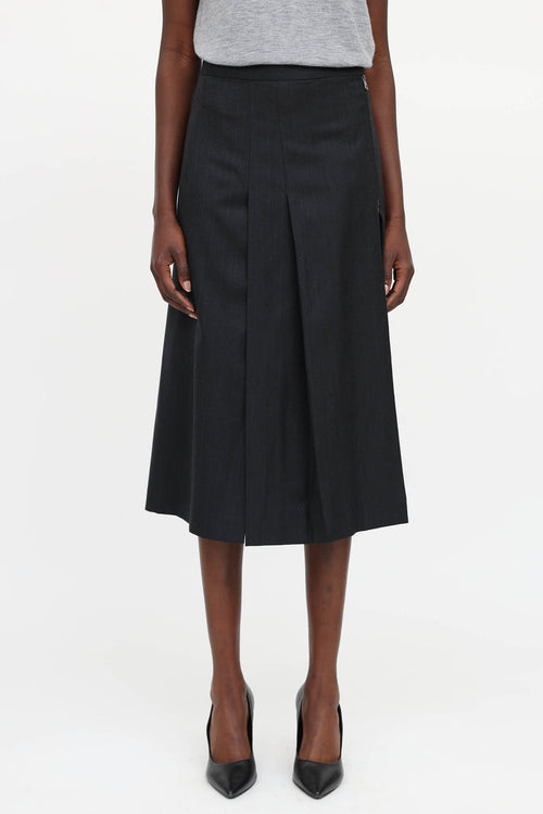 Ferragamo Pleated Scarf Skirt