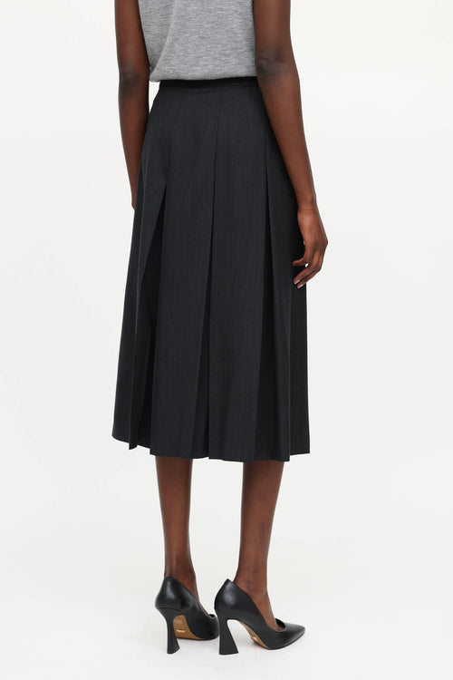 Ferragamo Pleated Scarf Skirt