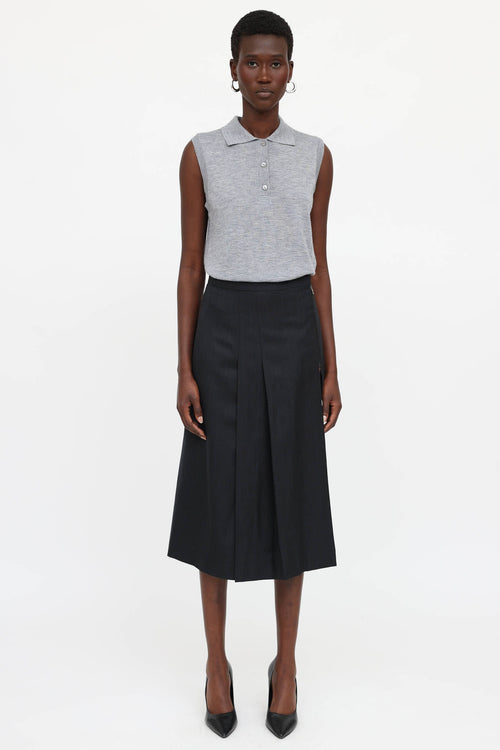 Ferragamo Pleated Scarf Skirt