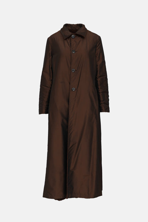 Max Mara Reversible Teddy & Taffeta Coat