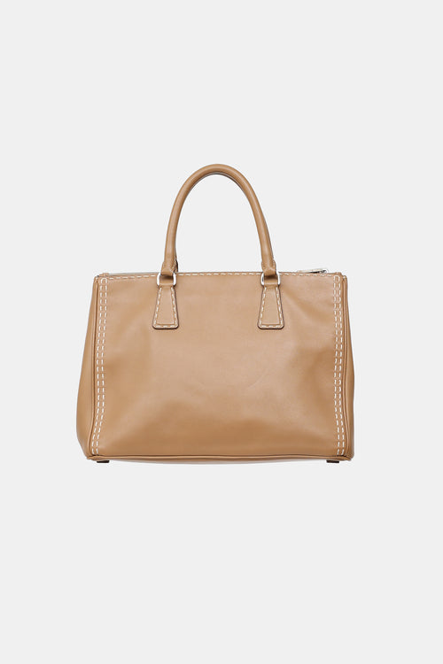 Prada Stitched Double Zip Galleria  Bag