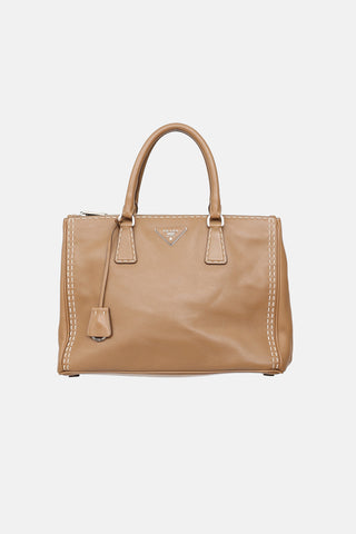 Prada Stitched Double Zip Galleria  Bag