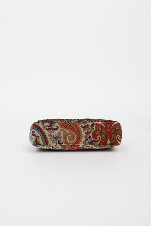 Etro Velvet Paisley Flap Bag