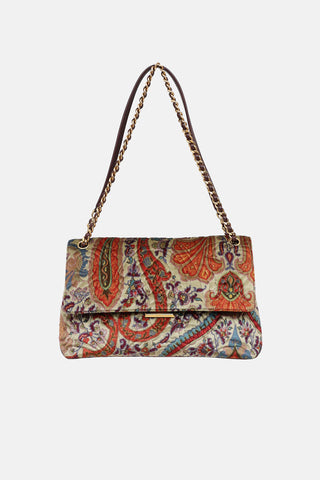 Etro Velvet Paisley Flap Bag