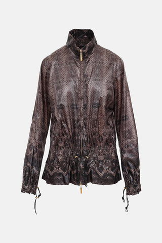 Printed Nylon Zip Jacket
