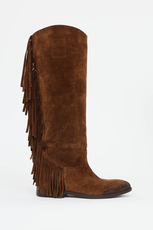Strategia Suede Fringe Boot