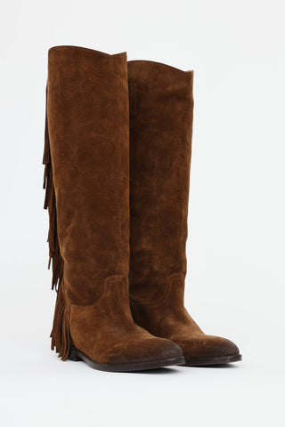 Strategia Suede Fringe Boot