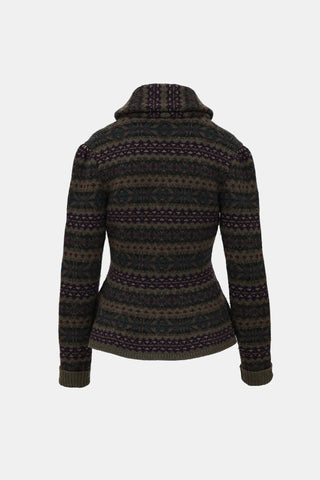 Ralph Lauren Purple Cashmere Pattern Sweater