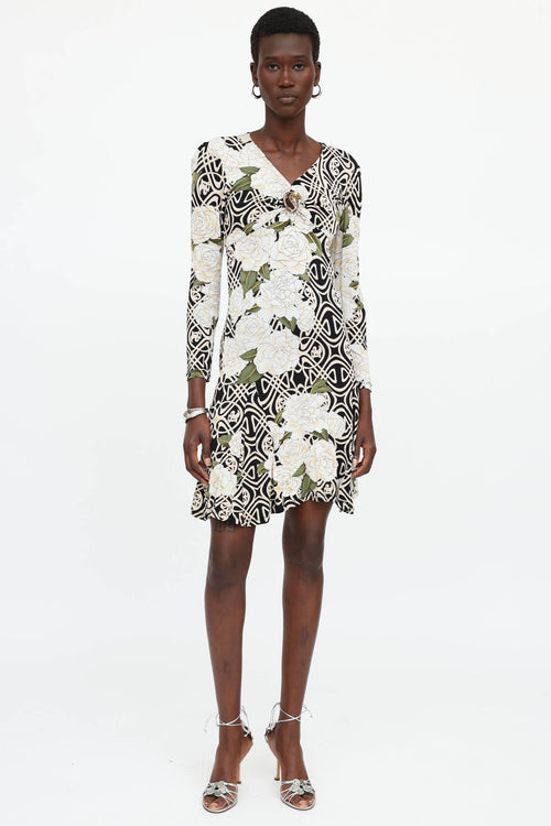 Roberto Cavalli F/W 2006 Floral Print Dress