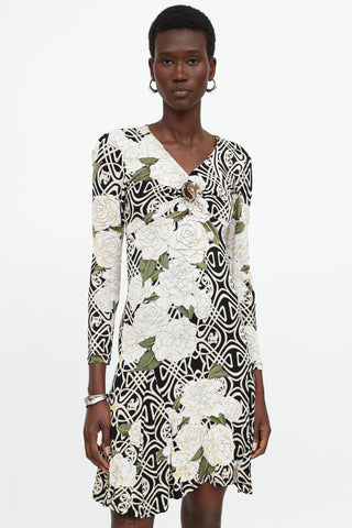 Roberto Cavalli F/W 2006 Floral Print Dress