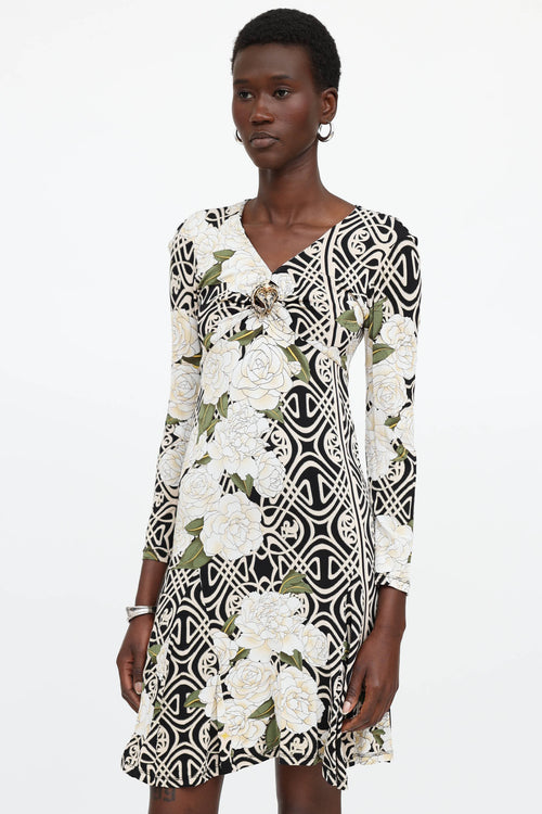 Roberto Cavalli F/W 2006 Floral Print Dress
