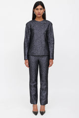 Versace 1998 Metallic Tweed Set