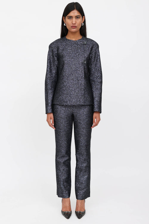 Versace 1998 Metallic Tweed Set