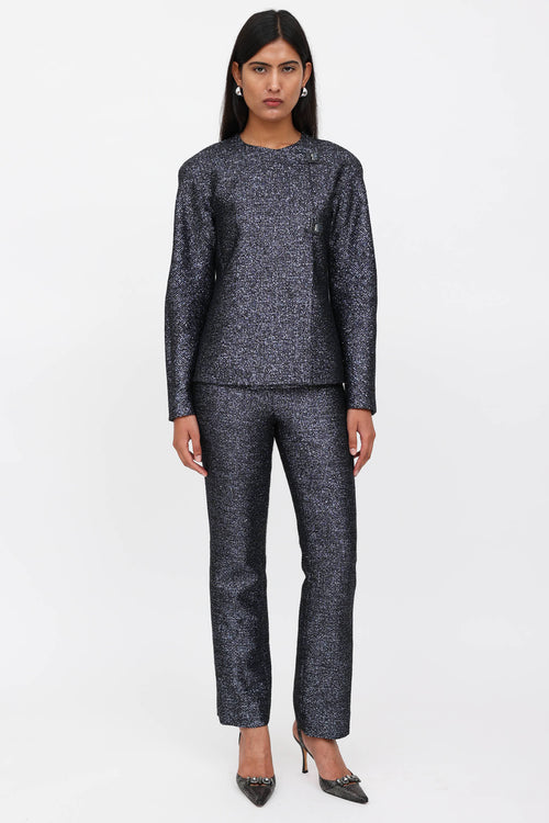 Versace 1998 Metallic Tweed Set