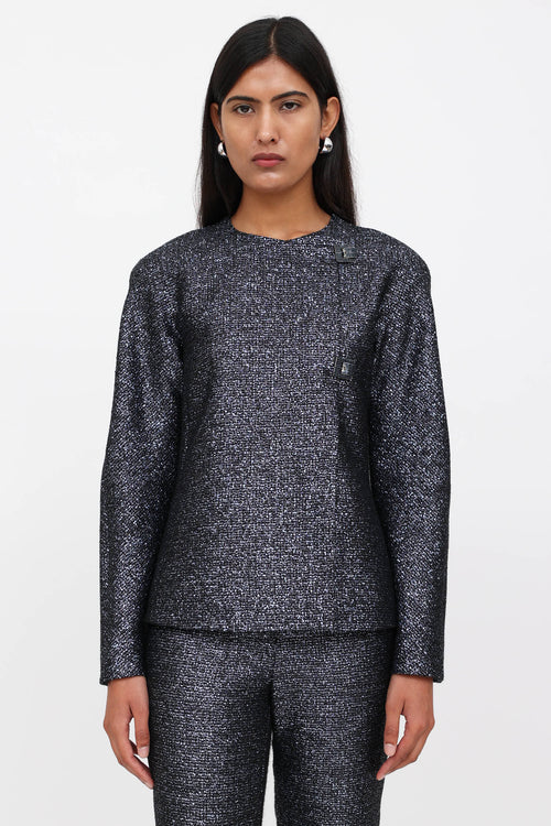 Versace 1998 Metallic Tweed Set