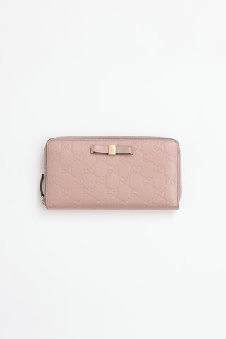 Gucci Guccissima Bow Zip Wallet