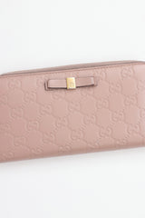 Gucci Guccissima Bow Zip Wallet