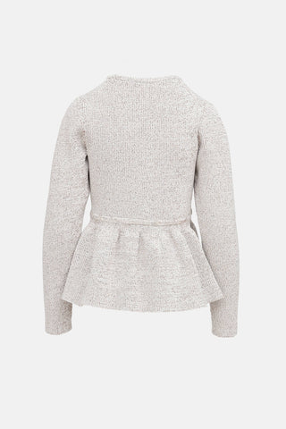 Tibi Knit Peplum Sweater