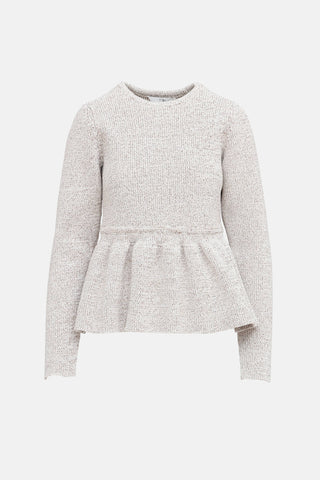 Tibi Knit Peplum Sweater