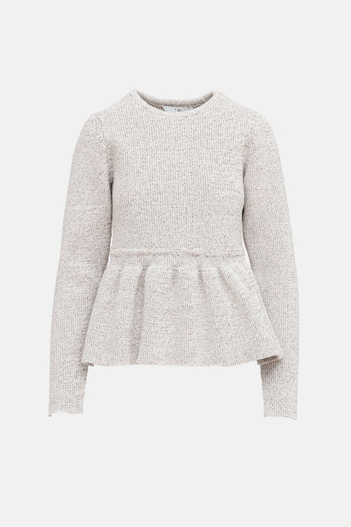 Tibi Knit Peplum Sweater