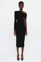 Balmain Cutout Asymmetric Dress