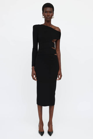 Balmain Cutout Asymmetric Dress