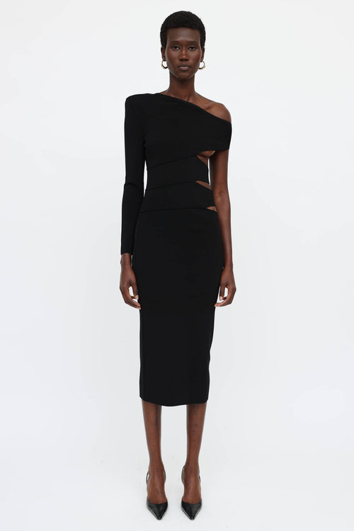 Balmain Cutout Asymmetric Dress