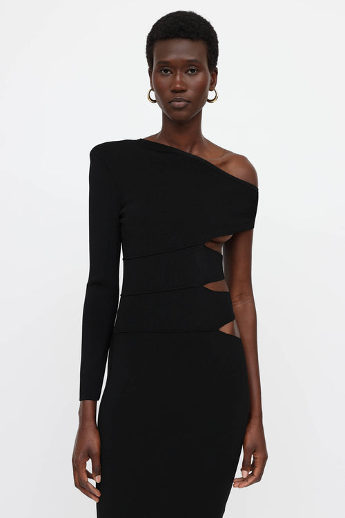 Balmain Cutout Asymmetric Dress