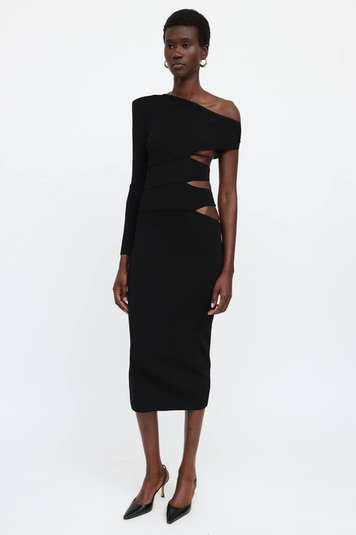 Balmain Cutout Asymmetric Dress