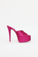 Paris Texas Satin Mariana High Heel Mule