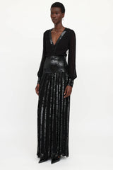 Temperley Sheer Sequin Gown