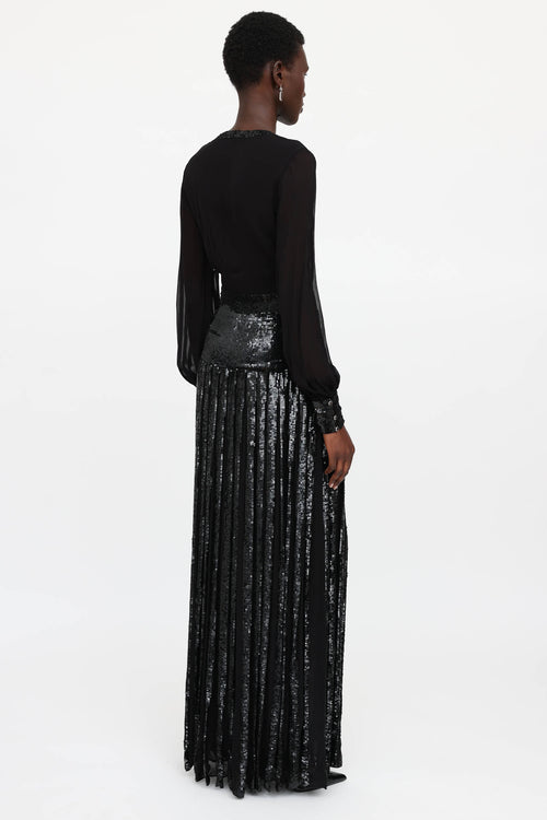 Temperley Sheer Sequin Gown