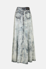 Balmain Acid Wash Maxi Skirt