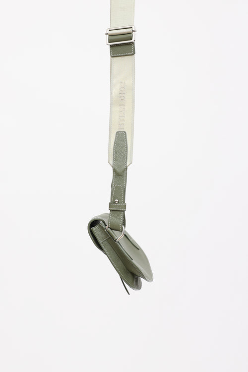 Dior X KAWS Grained Saddle Pouch Bag