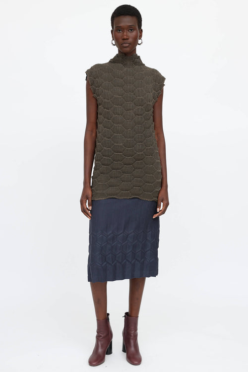 Issey Miyake Pleated Honeycomb Top