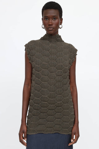 Issey Miyake Pleated Honeycomb Top